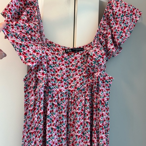 Zara Flowery Dress XS - Picture 2 of 7